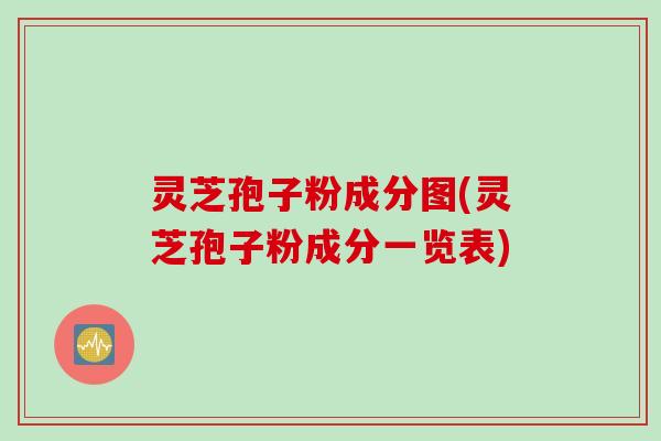 灵芝孢子粉成分图(灵芝孢子粉成分一览表)