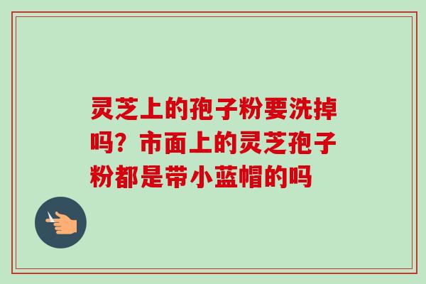 灵芝上的孢子粉要洗掉吗?市面上的灵芝孢子粉都是带小蓝帽的吗