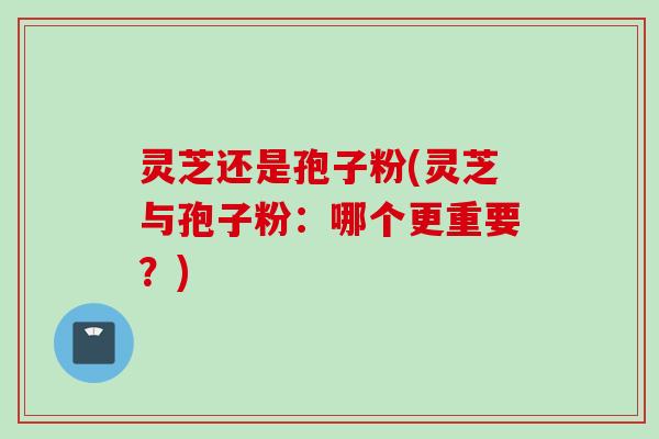 灵芝还是孢子粉(灵芝与孢子粉:哪个更重要?)