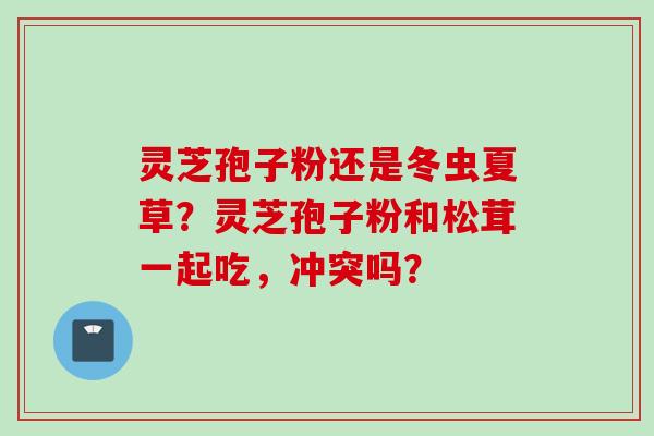 灵芝孢子粉还是冬虫夏草？灵芝孢子粉和松茸一起吃，冲突吗？