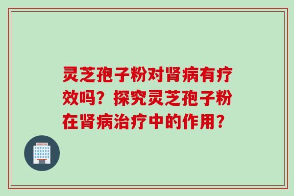 灵芝孢子粉对肾病有疗效吗？探究灵芝孢子粉在肾病治疗中的作用？