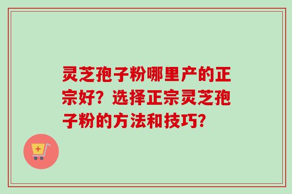 灵芝孢子粉哪里产的正宗好?选择正宗灵芝孢子粉的方法和技巧?