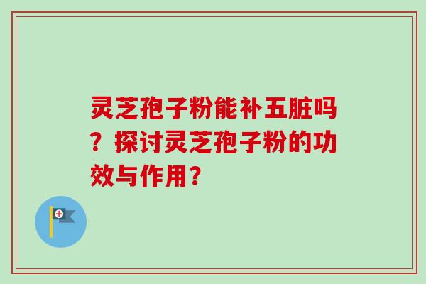 灵芝孢子粉能补五脏吗?探讨灵芝孢子粉的功效与作用?