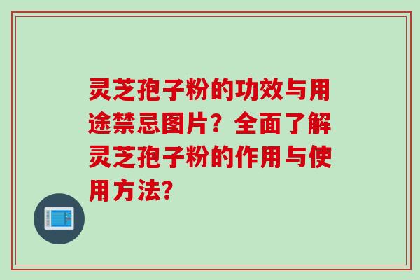 灵芝孢子粉的功效与用途禁忌图片？全面了解灵芝孢子粉的作用与使用方法？