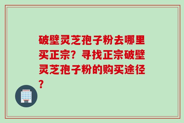 破壁灵芝孢子粉去哪里买正宗？寻找正宗破壁灵芝孢子粉的购买途径？