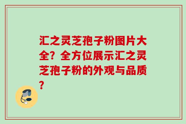 汇之灵芝孢子粉图片大全?全方位展示汇之灵芝孢子粉的外观与品质?