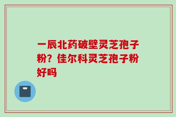 一辰北药破壁灵芝孢子粉?佳尔科灵芝孢子粉好吗