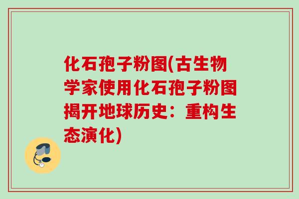 化石孢子粉图(古生物学家使用化石孢子粉图揭开地球历史:重构生态演化)