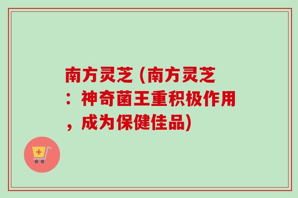 南方灵芝 (南方灵芝：神奇菌王重积极作用，成为保健佳品)