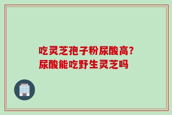 吃灵芝孢子粉尿酸高?尿酸能吃野生灵芝吗