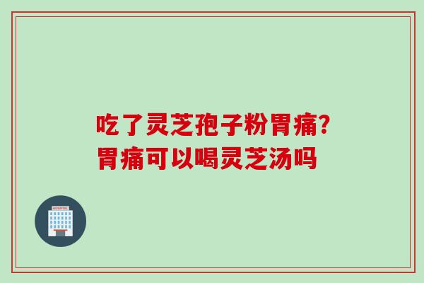 吃了灵芝孢子粉胃痛?胃痛可以喝灵芝汤吗