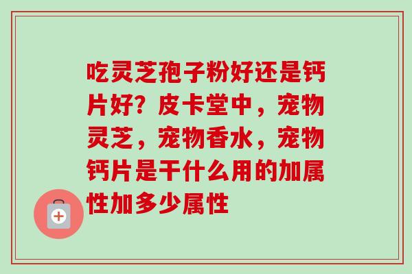 吃灵芝孢子粉好还是钙片好？皮卡堂中，宠物灵芝，宠物香水，宠物钙片是干什么用的加属性加多少属性