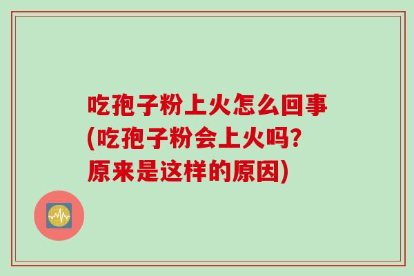 吃孢子粉上火怎么回事(吃孢子粉会上火吗？原来是这样的原因)