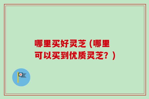 哪里买好灵芝 (哪里可以买到优质灵芝？)