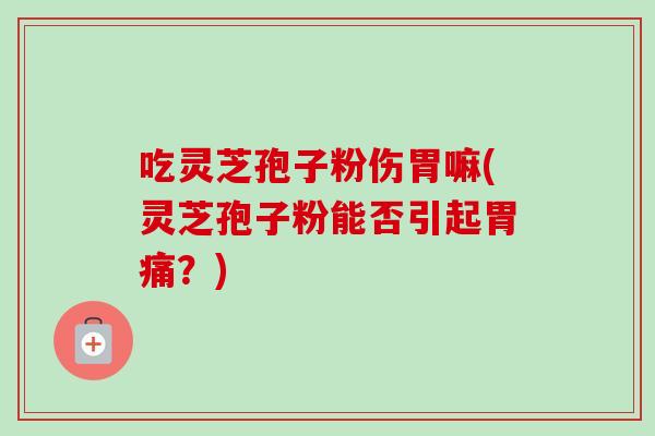 吃灵芝孢子粉伤胃嘛(灵芝孢子粉能否引起胃痛?)