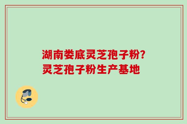 湖南娄底灵芝孢子粉？灵芝孢子粉生产基地