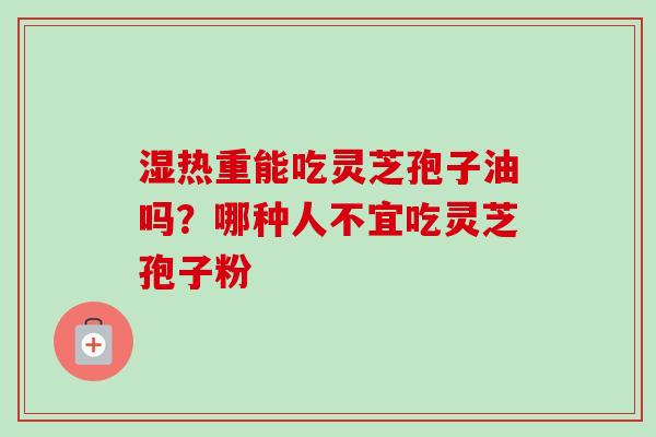 湿热重能吃灵芝孢子油吗？哪种人不宜吃灵芝孢子粉