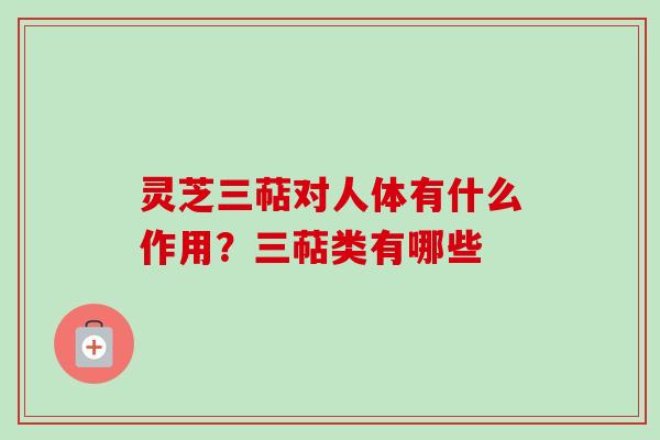 灵芝三萜对人体有什么作用?三萜类有哪些