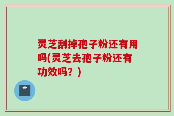 灵芝刮掉孢子粉还有用吗(灵芝去孢子粉还有功效吗？)