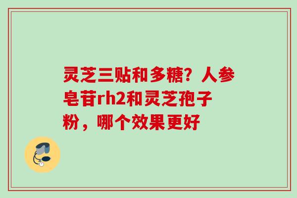灵芝三贴和多糖？人参皂苷rh2和灵芝孢子粉，哪个效果更好