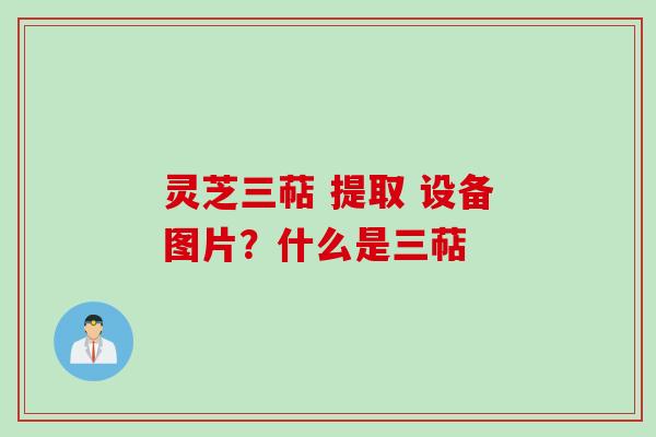 灵芝三萜 提取 设备图片?什么是三萜