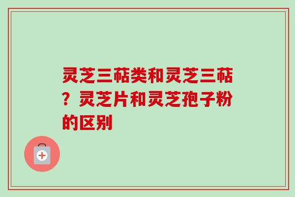 灵芝三萜类和灵芝三萜？灵芝片和灵芝孢子粉的区别