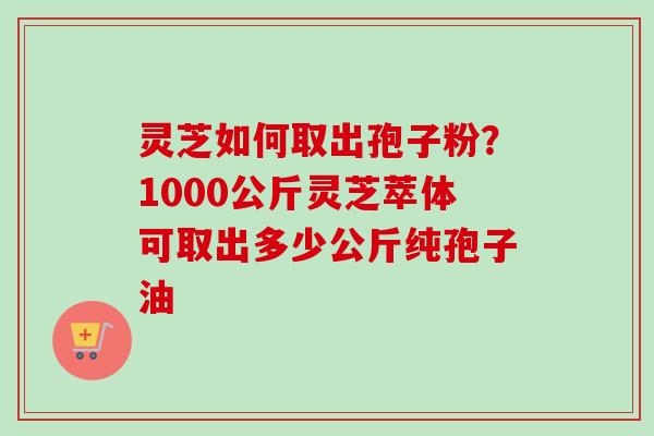 灵芝如何取出孢子粉？1000公斤灵芝萃体可取出多少公斤纯孢子油