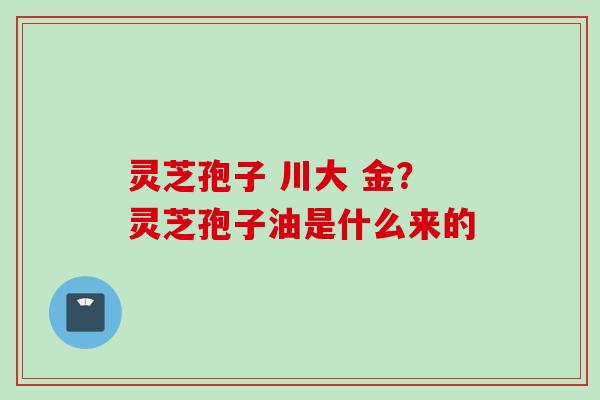 灵芝孢子 川大 金?灵芝孢子油是什么来的