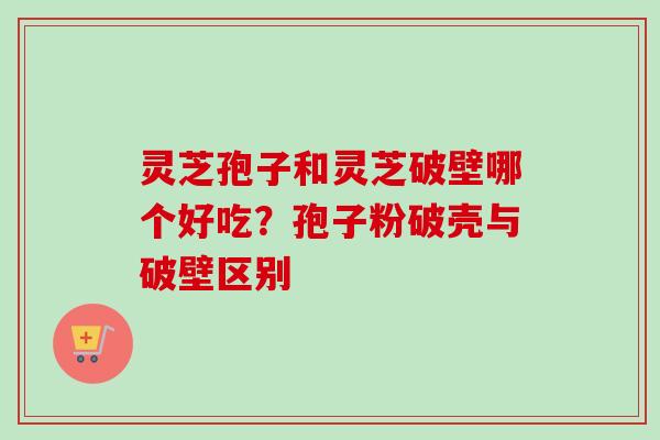 灵芝孢子和灵芝破壁哪个好吃？孢子粉破壳与破壁区别