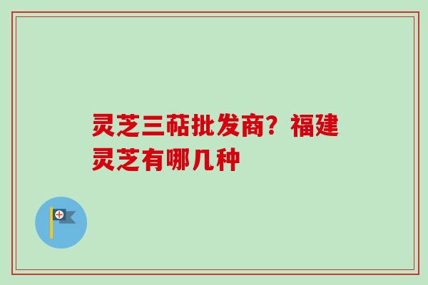 灵芝三萜批发商?福建灵芝有哪几种