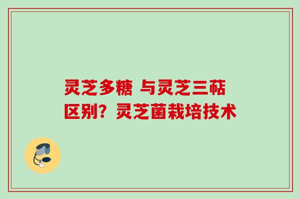 灵芝多糖 与灵芝三萜区别？灵芝菌栽培技术