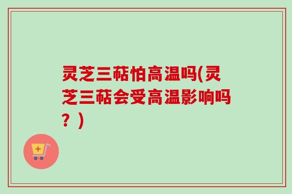 灵芝三萜怕高温吗(灵芝三萜会受高温影响吗？)