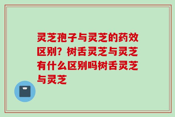 灵芝孢子与灵芝的区别？树舌灵芝与灵芝有什么区别吗树舌灵芝与灵芝