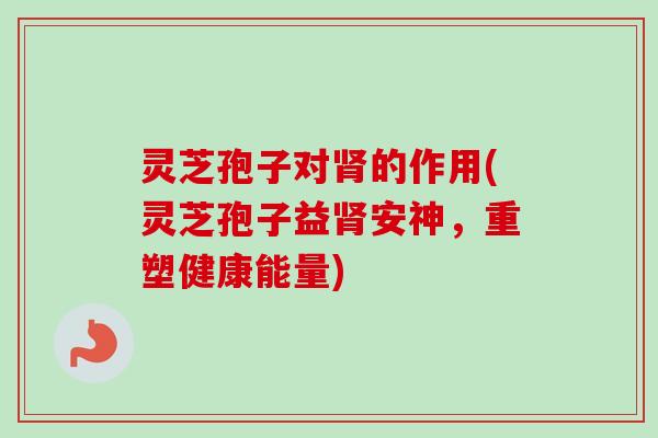 灵芝孢子对肾的作用(灵芝孢子益肾安神，重塑健康能量)