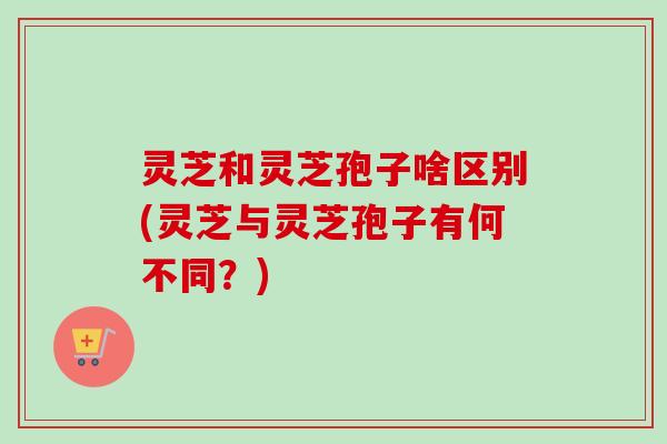 灵芝和灵芝孢子啥区别(灵芝与灵芝孢子有何不同?)