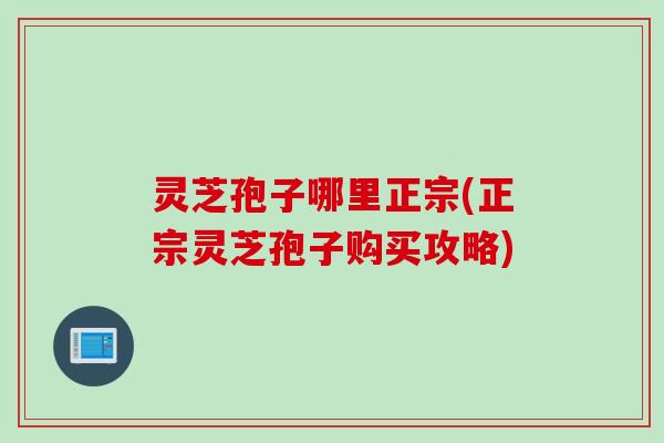 灵芝孢子哪里正宗(正宗灵芝孢子购买攻略)