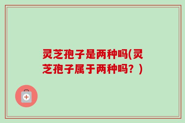 灵芝孢子是两种吗(灵芝孢子属于两种吗?)