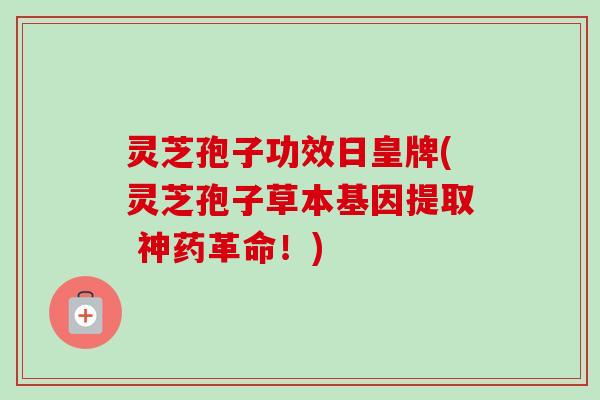 灵芝孢子功效日皇牌(灵芝孢子草本基因提取 神药革命!) 灵芝孢子功效日皇牌(灵芝孢子草本基因提取 神药革命!)