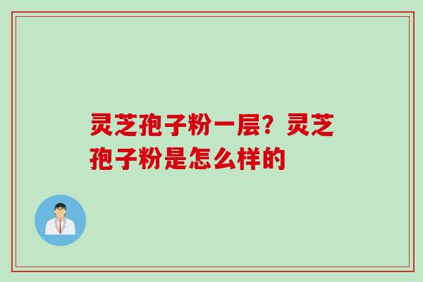 灵芝孢子粉一层？灵芝孢子粉是怎么样的