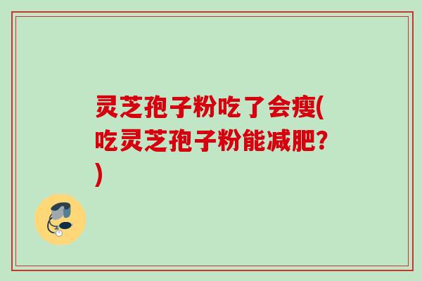 灵芝孢子粉吃了会瘦(吃灵芝孢子粉能？)