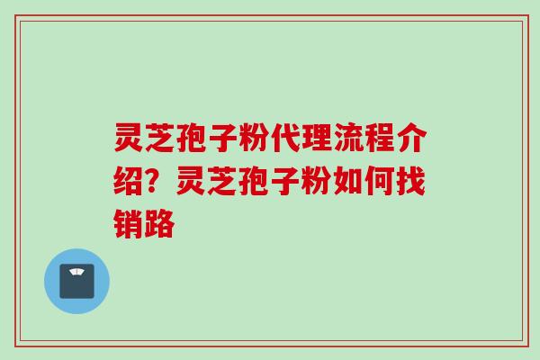 灵芝孢子粉代理流程介绍?灵芝孢子粉如何找销路