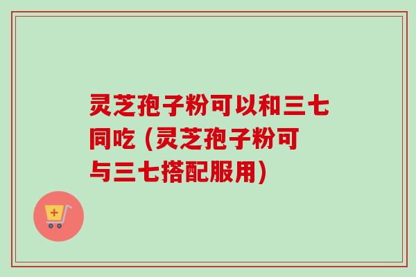 灵芝孢子粉可以和三七同吃 (灵芝孢子粉可与三七搭配服用)