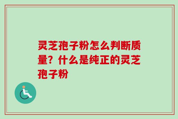 灵芝孢子粉怎么判断质量?什么是纯正的灵芝孢子粉