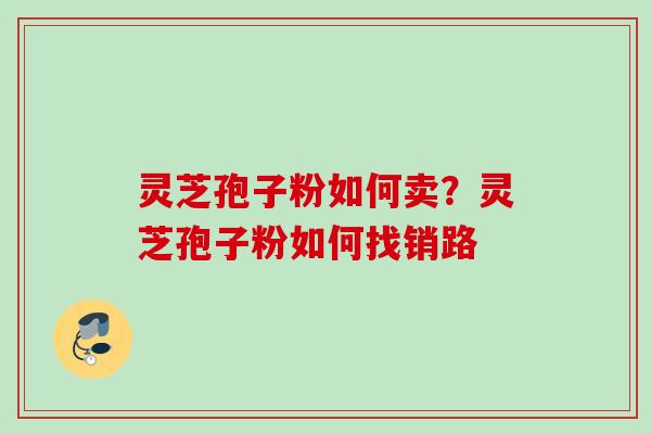 灵芝孢子粉如何卖？灵芝孢子粉如何找销路