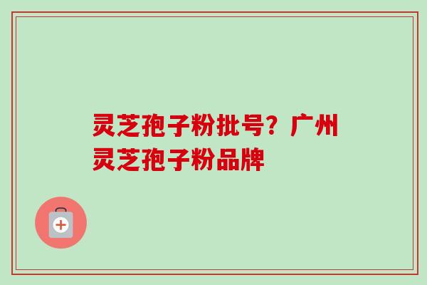 灵芝孢子粉批号?广州灵芝孢子粉品牌