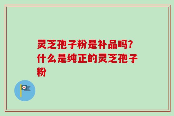 灵芝孢子粉是补品吗?什么是纯正的灵芝孢子粉
