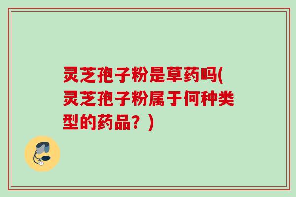 灵芝孢子粉是草药吗(灵芝孢子粉属于何种类型的药品?)