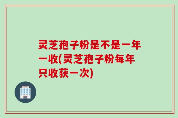 灵芝孢子粉是不是一年一收(灵芝孢子粉每年只收获一次) 灵芝孢子粉是不是一年一收(灵芝孢子粉每年只收获一次)