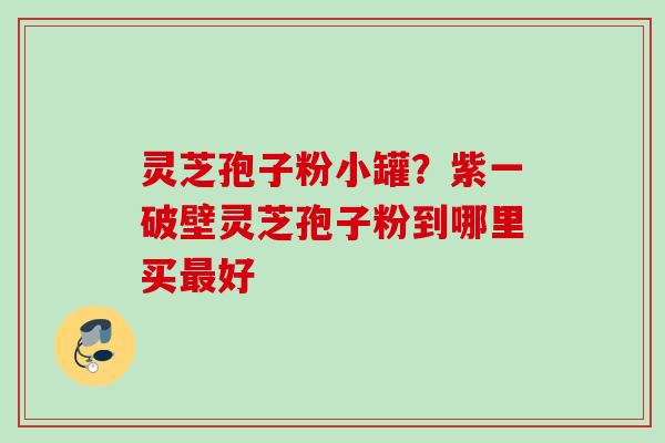 灵芝孢子粉小罐?紫一破壁灵芝孢子粉到哪里买最好