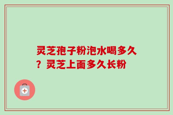 灵芝孢子粉泡水喝多久?灵芝上面多久长粉